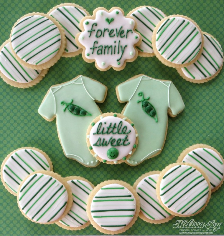 forever family shower cookies
