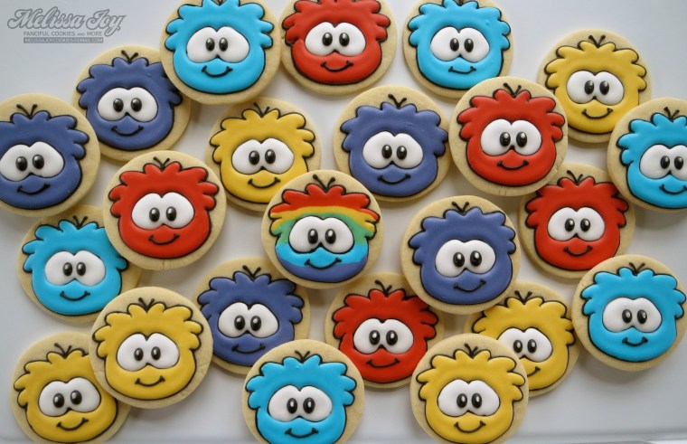 rainbow puffles by melissa joy cookies