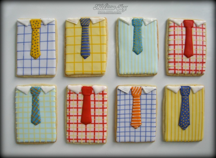 shirt and tie cookies