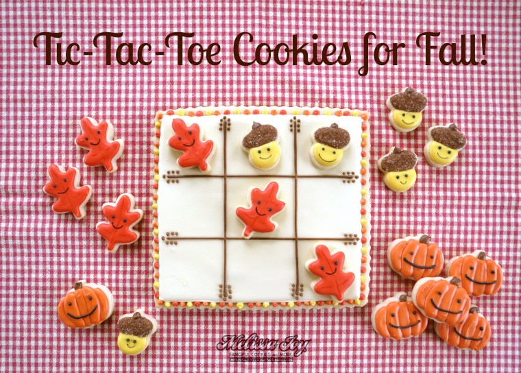Fall Tic Tac Toe Cookies by Melissa Joy