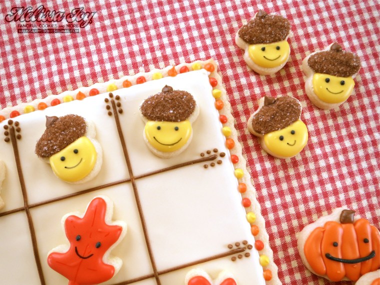 Fall Tic Tac Toe Board and Pieces by Melissa Joy