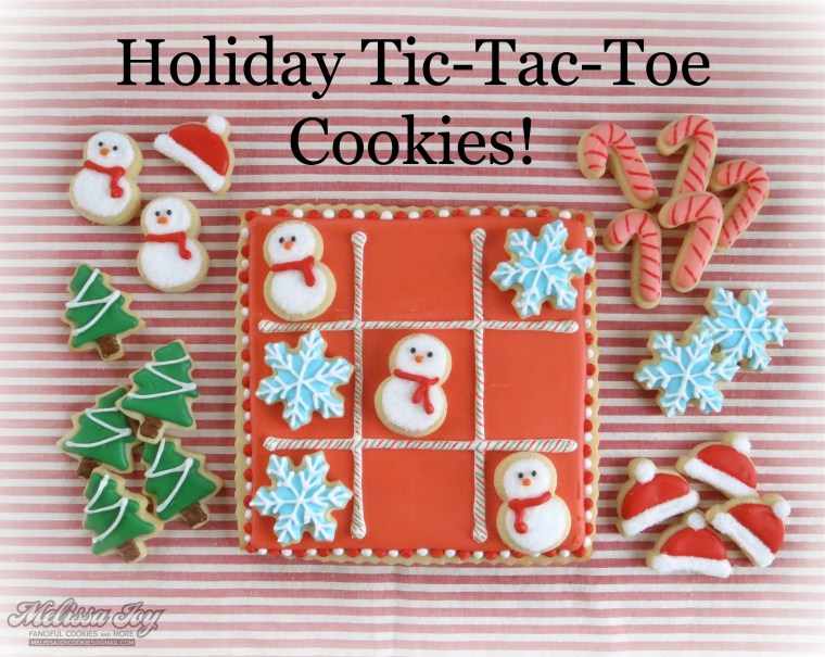 Christmas Tic Tac Toe Cookies by Melissa Joy Cookies