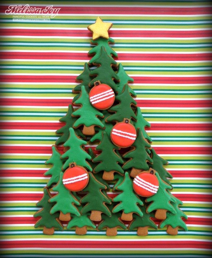 Christmas Tree Cookie Platter by Melissa Joy Cookies