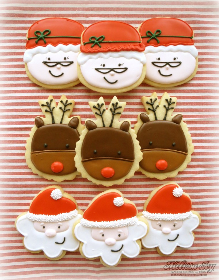 Santa and Mrs. Claus Cookies by melissa joy