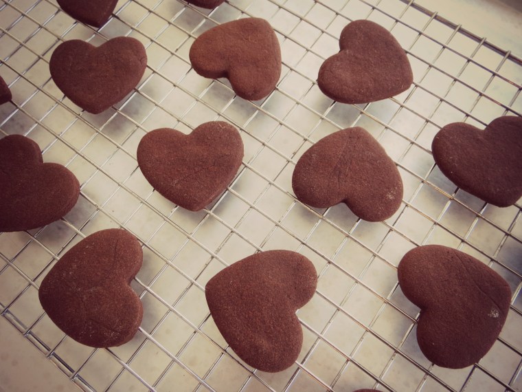 chocolate heart cookies