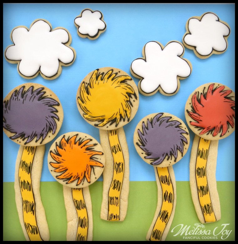 Dr. Seuss The Lorax Truffula Trees Cookies by Melissa Joy Cookies