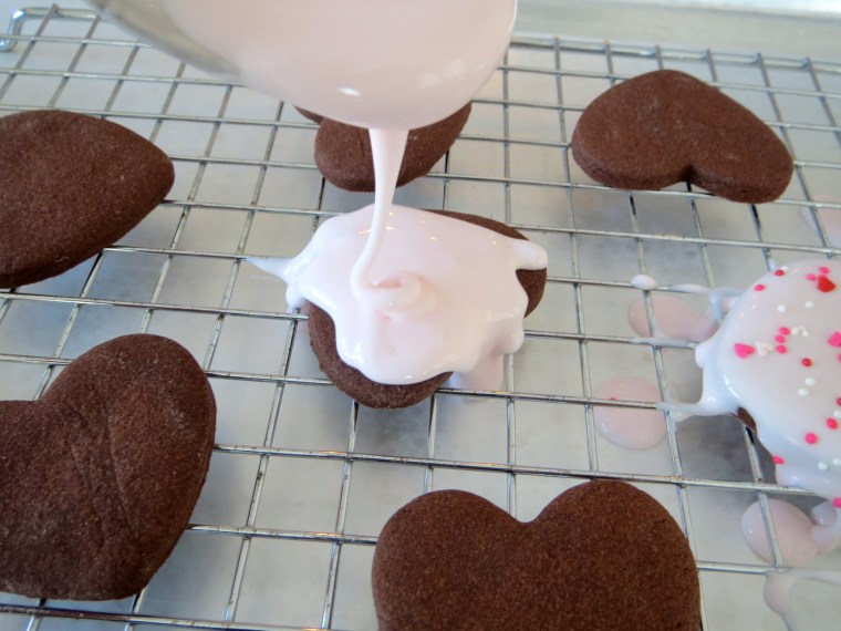 animal cracker style valentine heart cookies