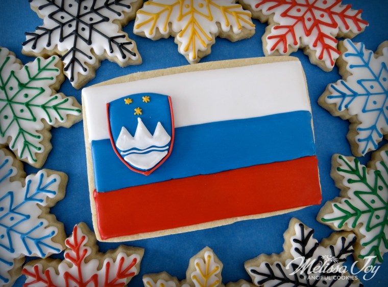 Slovenia Flag by Melissa Joy Cookies