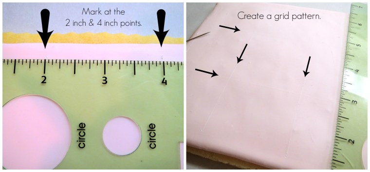 Marking the tic tac toe cookie board 2