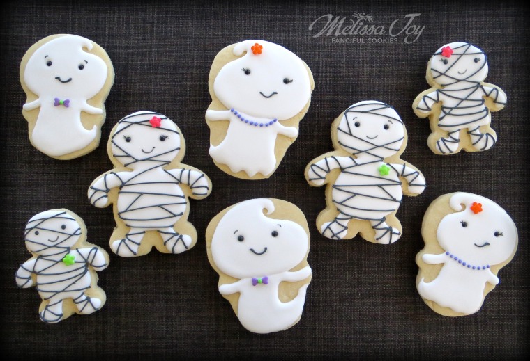ghosts and mummy cookies by melissa joy