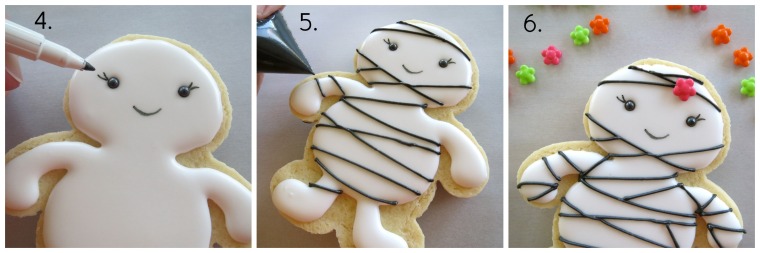 Easy mummy cookie how-to part 2