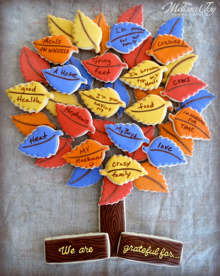 Gratitude Cookie Tree Platter by Melissa Joy