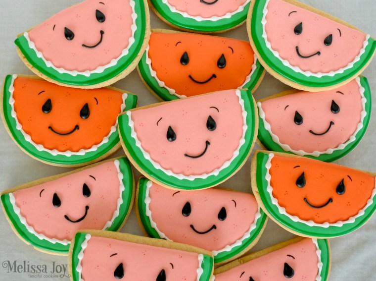 watermelon slice cookies